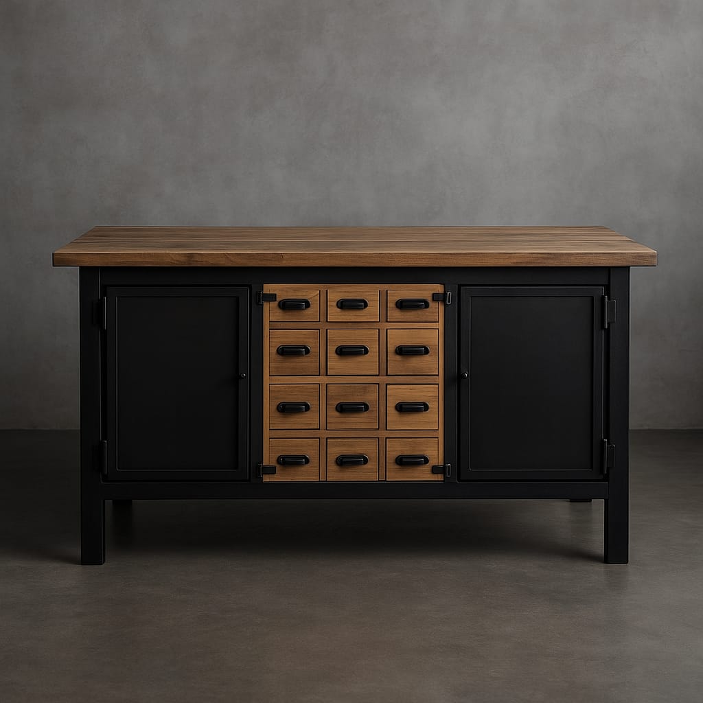 ARRIME HIERRO MADERA 2 PUERTAS 8 CAJONES