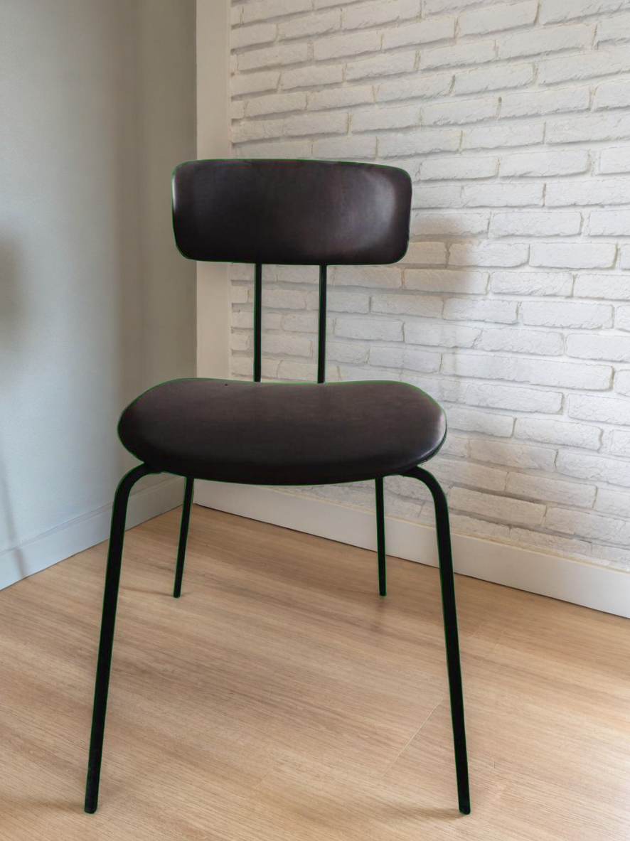 SILLA SOHO ECO CUER MARRON BASE CAÑO