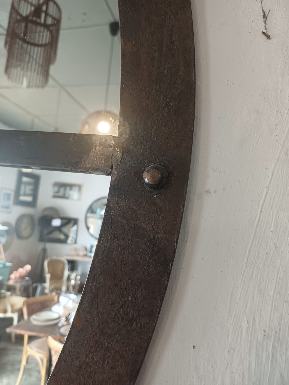 ESPEJO  REDONDO  C/ REMACHE 1M