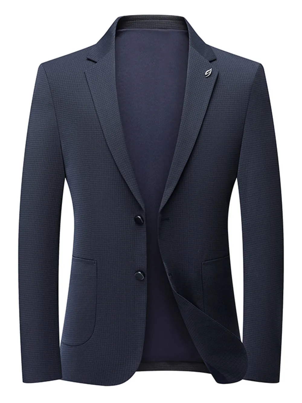 Men's Lapel Collar Long Sleeve Blazer