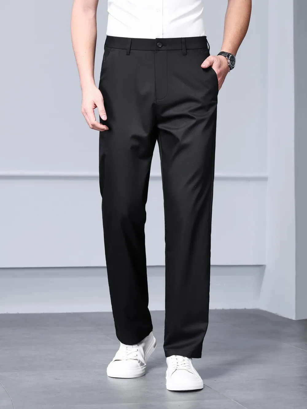 Men's Loose Fit Casual Dress Pants
