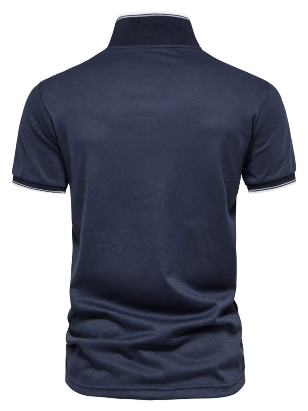 Men's Contrast Trim Short Sleeve Polo Shirt