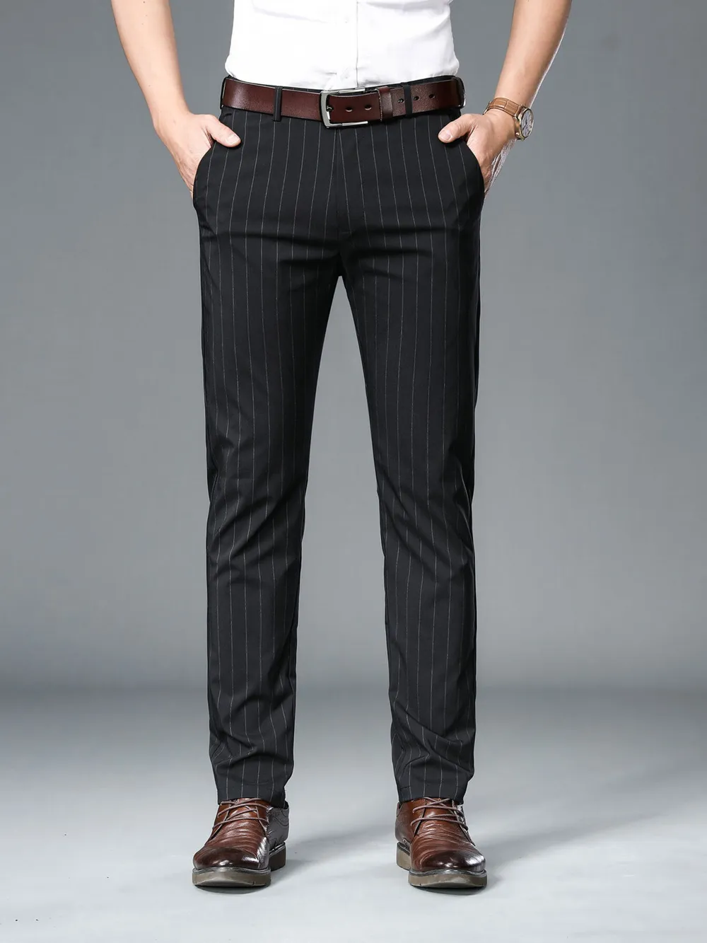 Men's Pinstripe Dress Pants