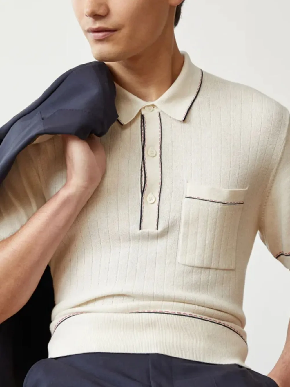 Men's Plus Size Button Detail Short Sleeve Polo