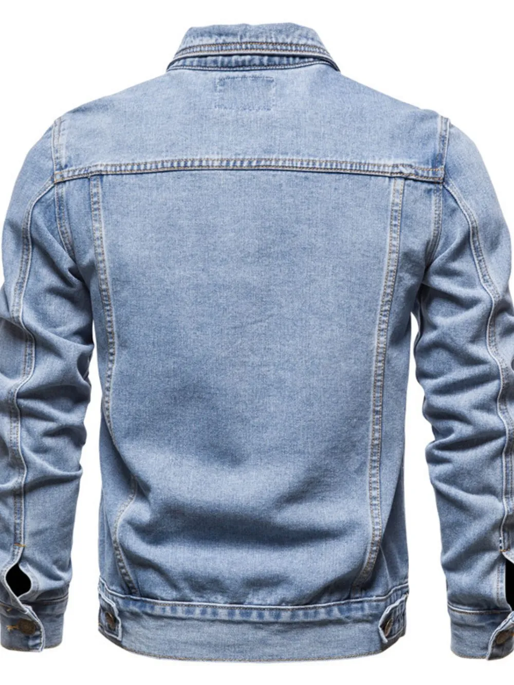 Men's Button Down Long Sleeve Denim Jacket