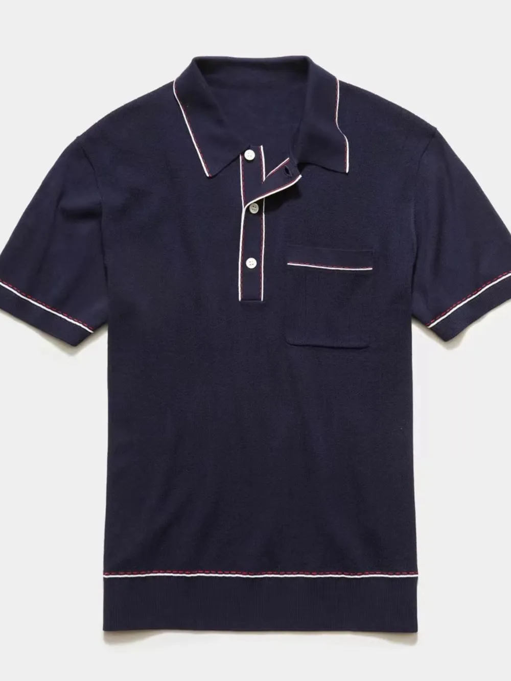 Men's Plus Size Button Detail Short Sleeve Polo