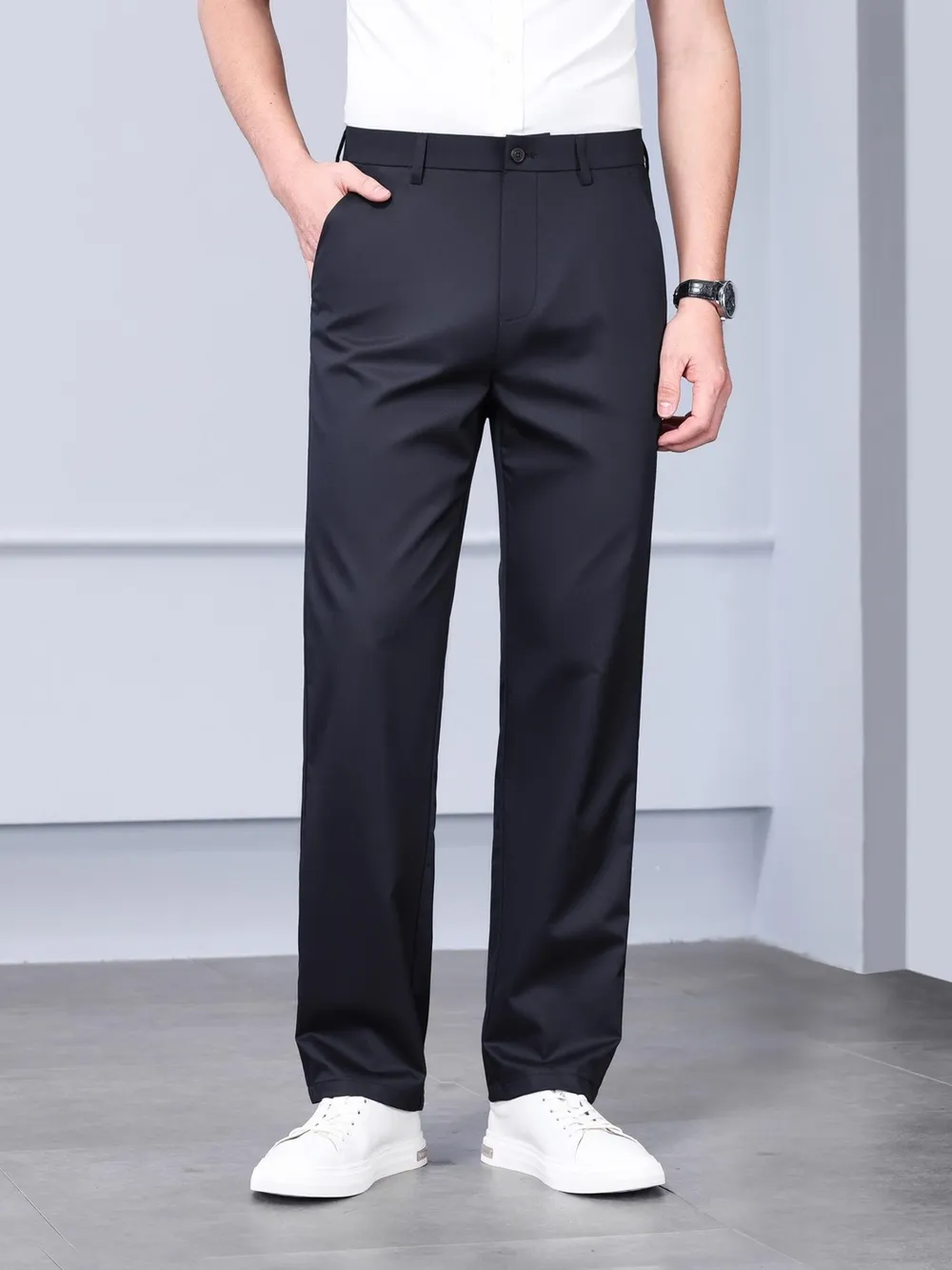 Men's Loose Fit Casual Dress Pants
