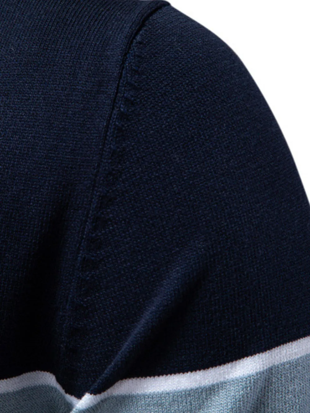 Men's Color Block Short Sleeve Knit Polo Shirt