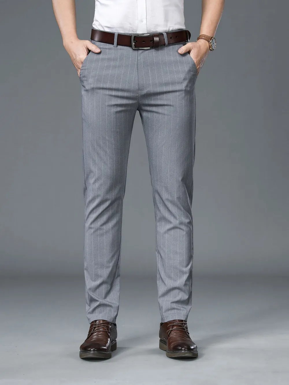 Men's Pinstripe Dress Pants