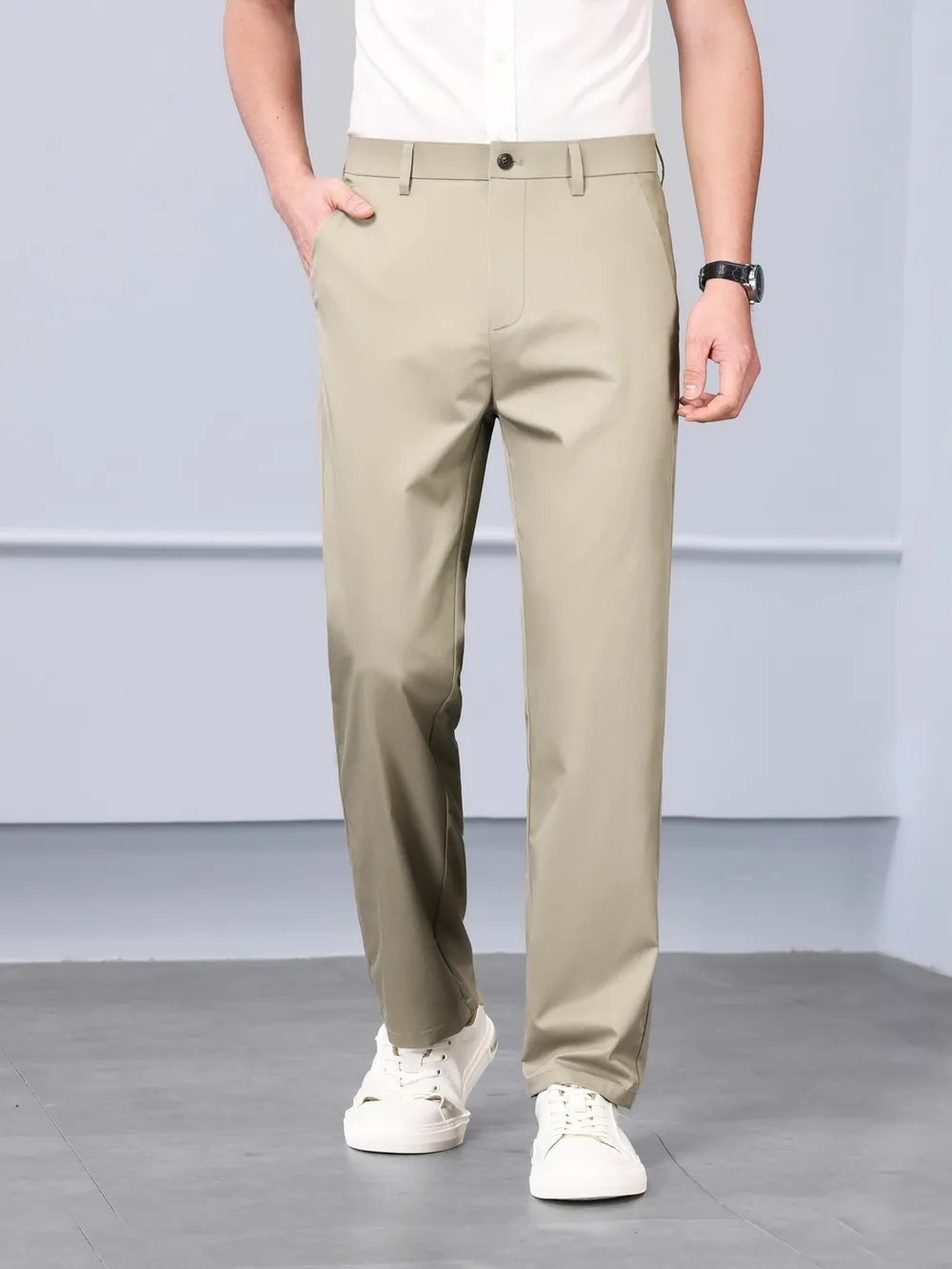 Men's Loose Fit Casual Dress Pants