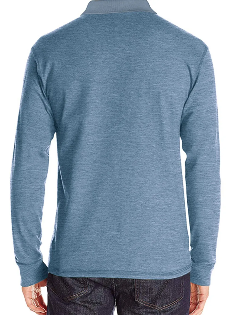 Men's Casual Long Sleeve Polo Shirt