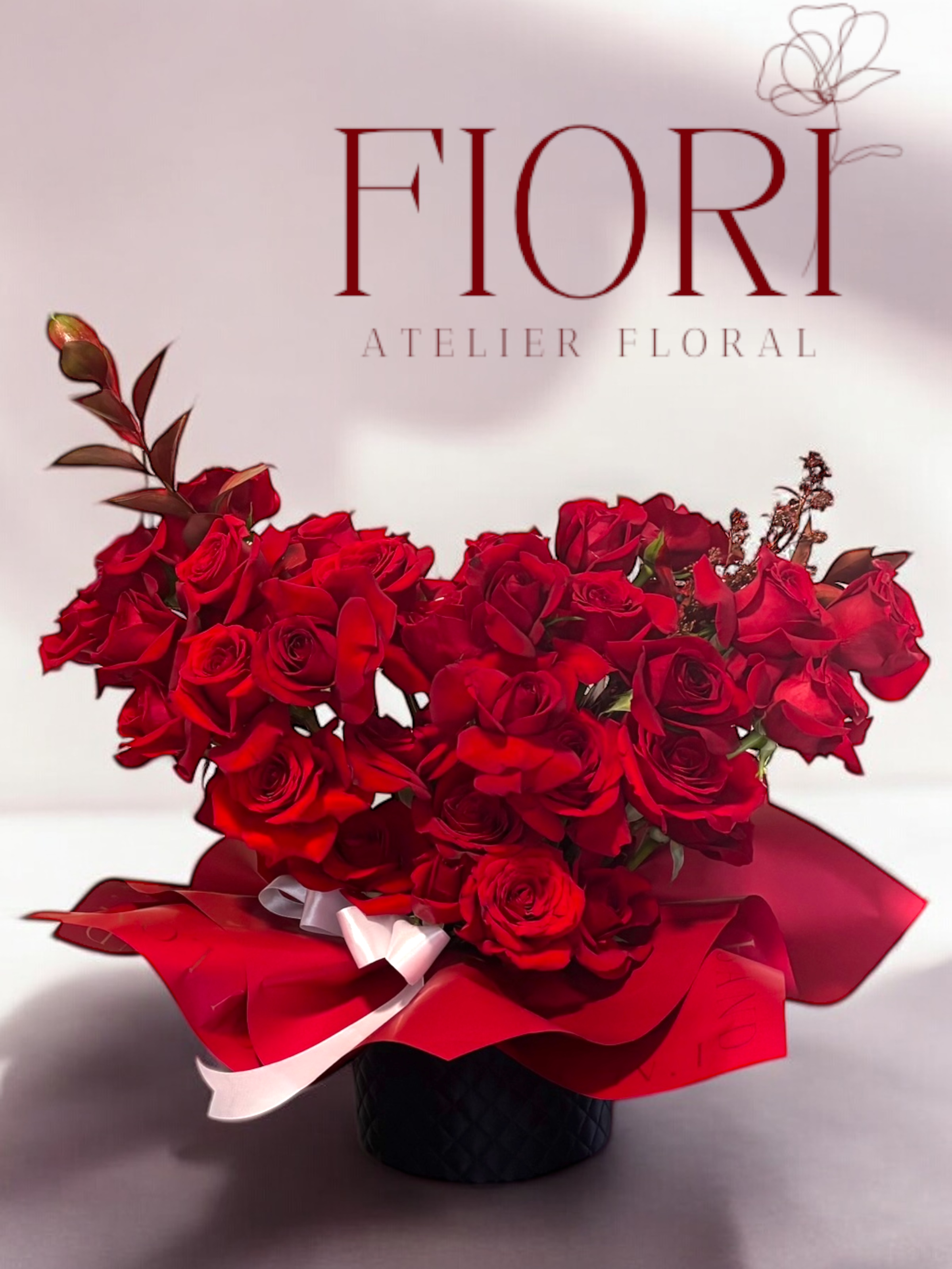 Box floral de Rosas Rojas