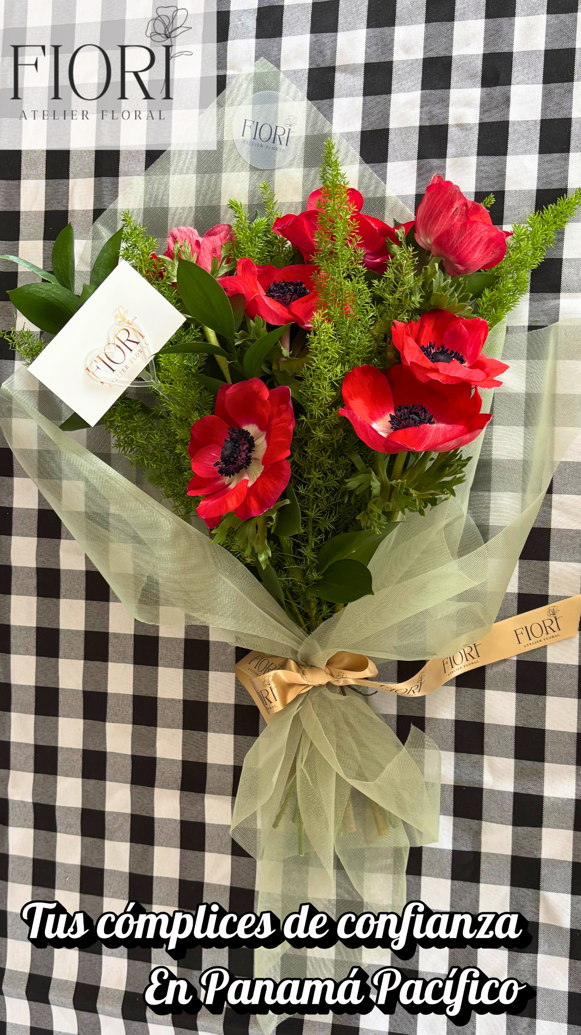 Red Anemone Flower Bouquet