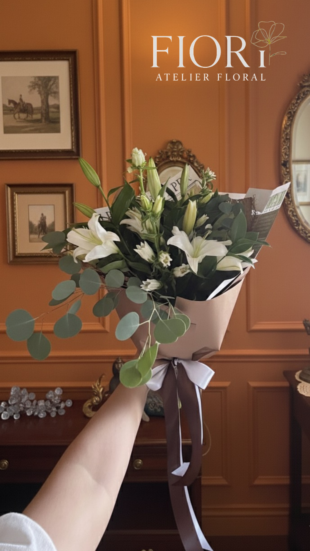 Elegant White Lily Bouquet