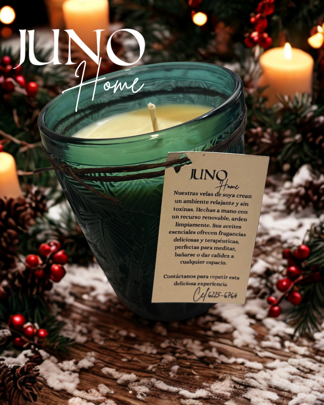 Vela aromática Golden Chrismast de JUNO Home