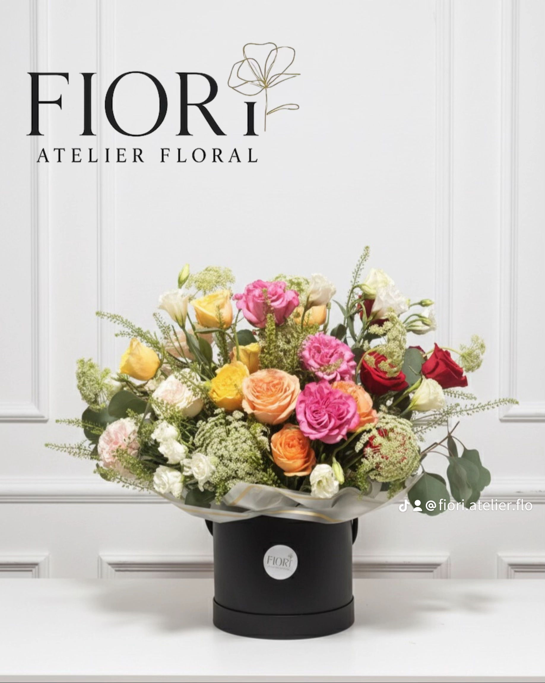 Arreglo de flores en caja