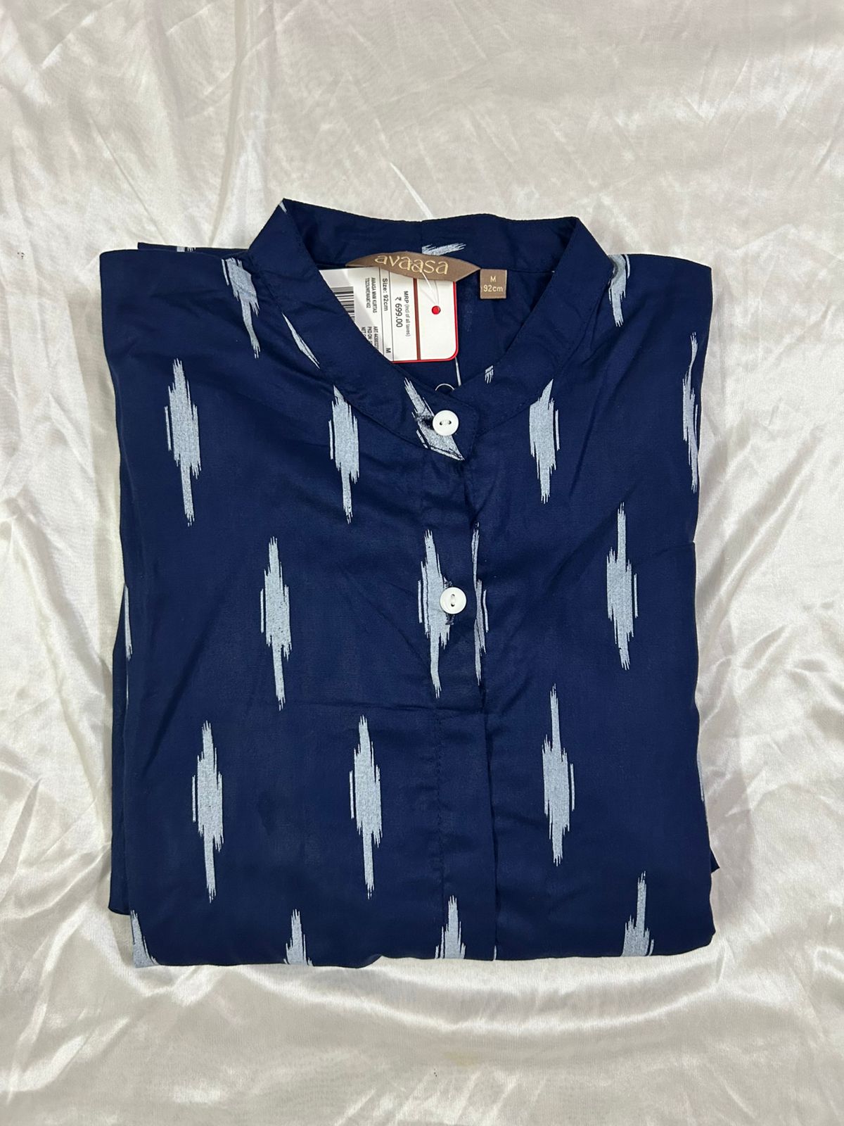 Blue Color Printed Cotton Kurti