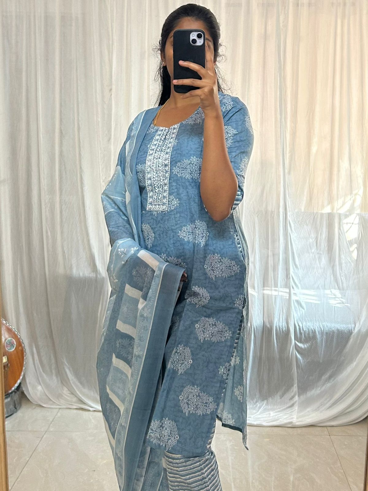 Avaasa Blue Cotton Kurti