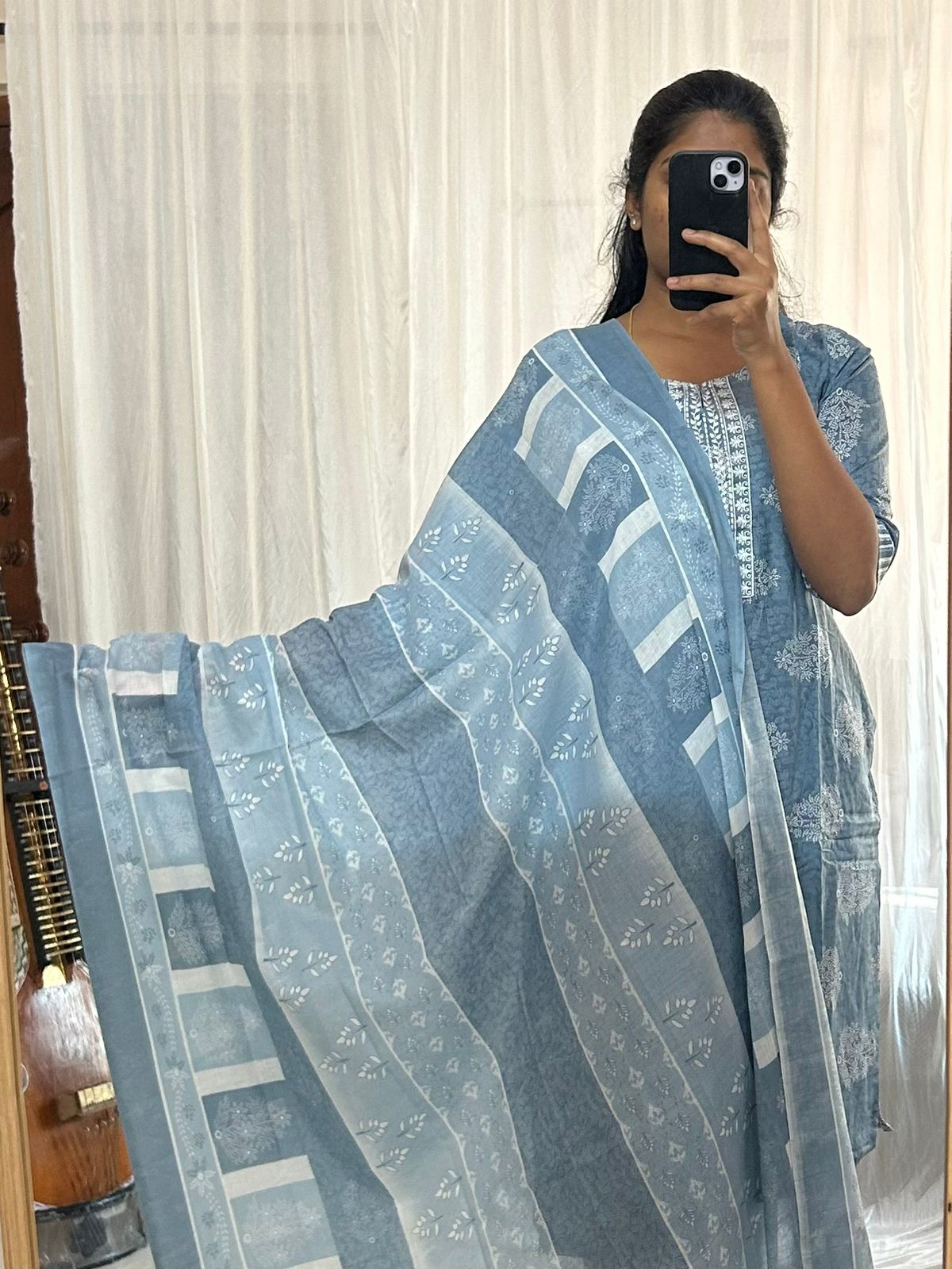 Avaasa Blue Cotton Kurti