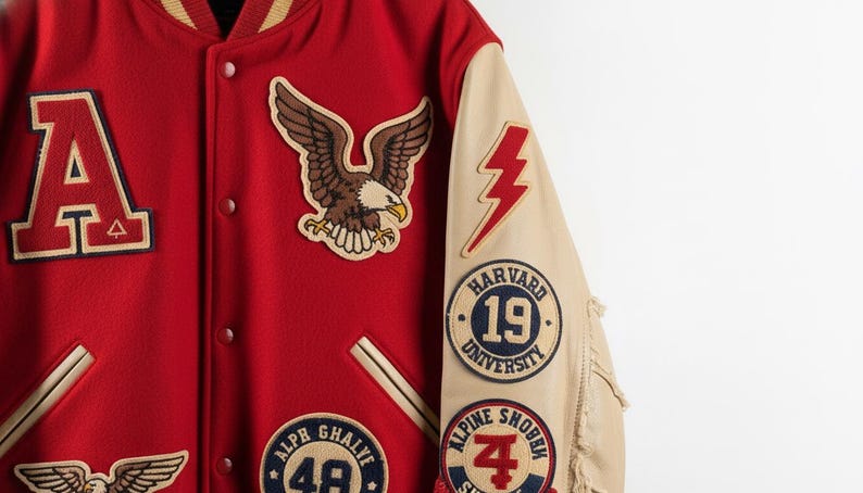 Custom Varsity Jacket Personalized Letterman, Embroidered School or Team Jacket
