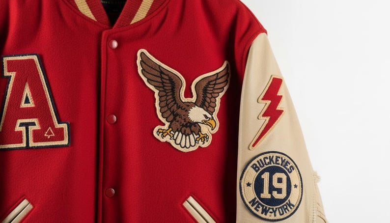 Custom Varsity Jacket Personalized Letterman, Embroidered School or Team Jacket