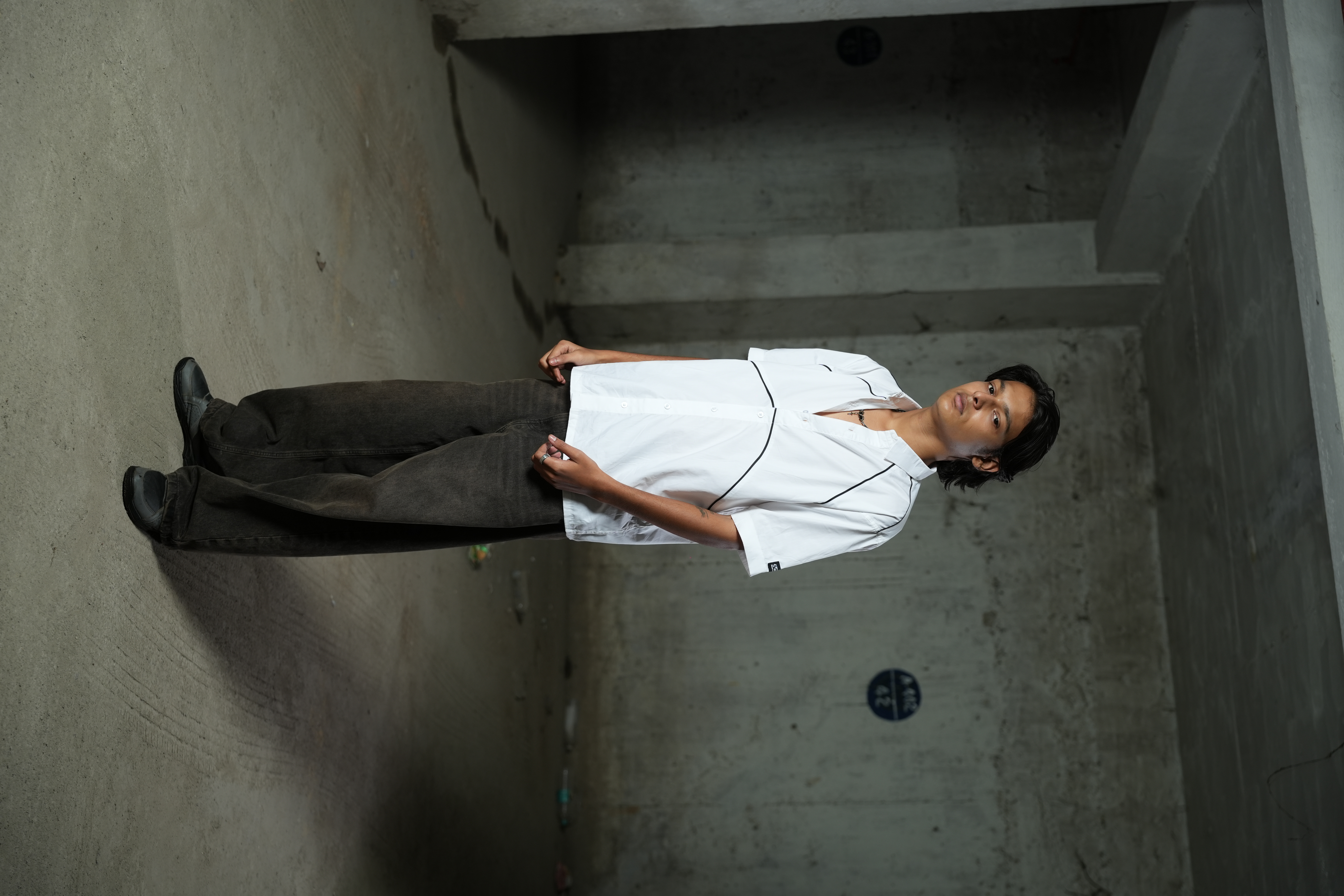 White Short-Sleeved Shirt