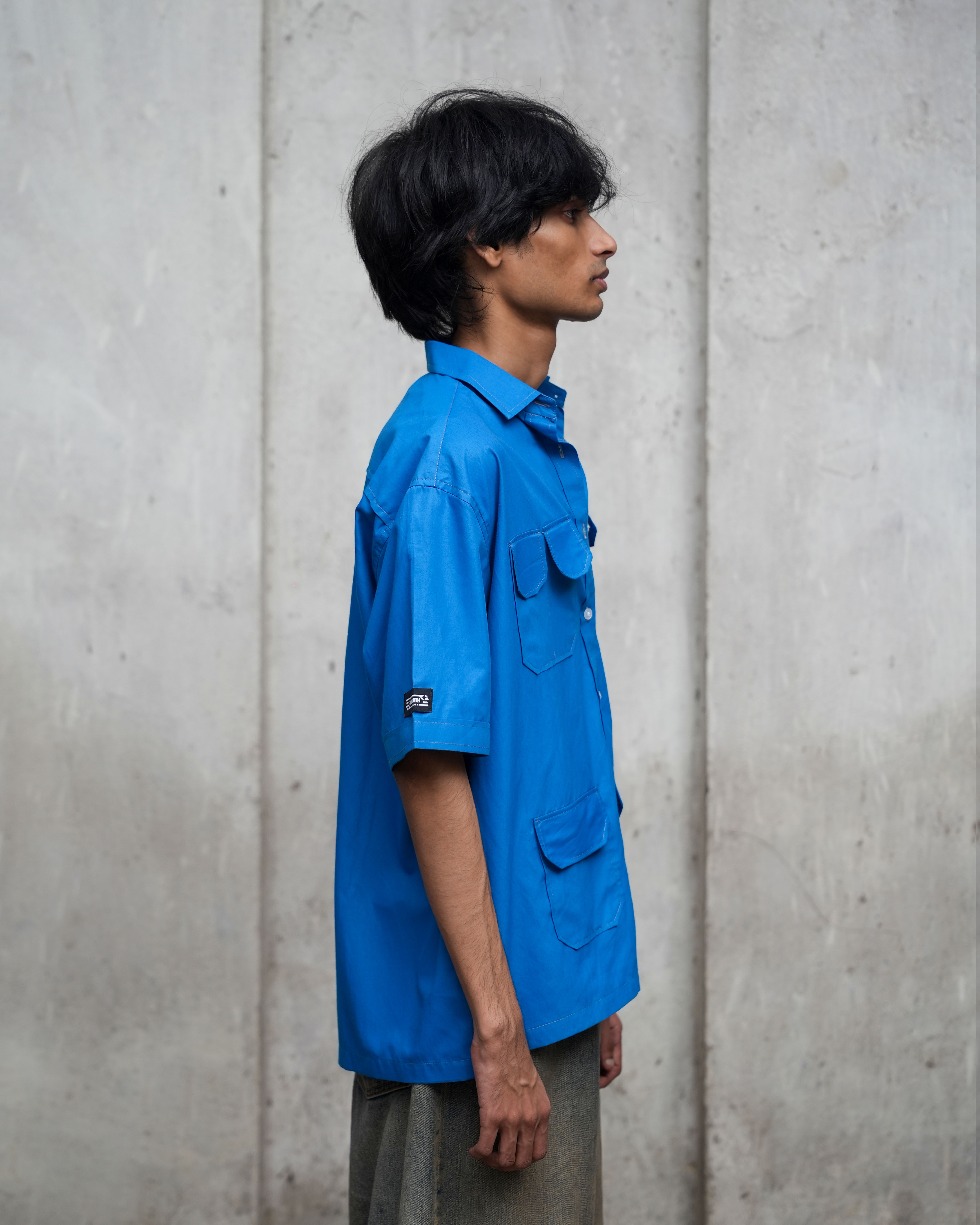 Blue Utility Short Sleeve Shirt