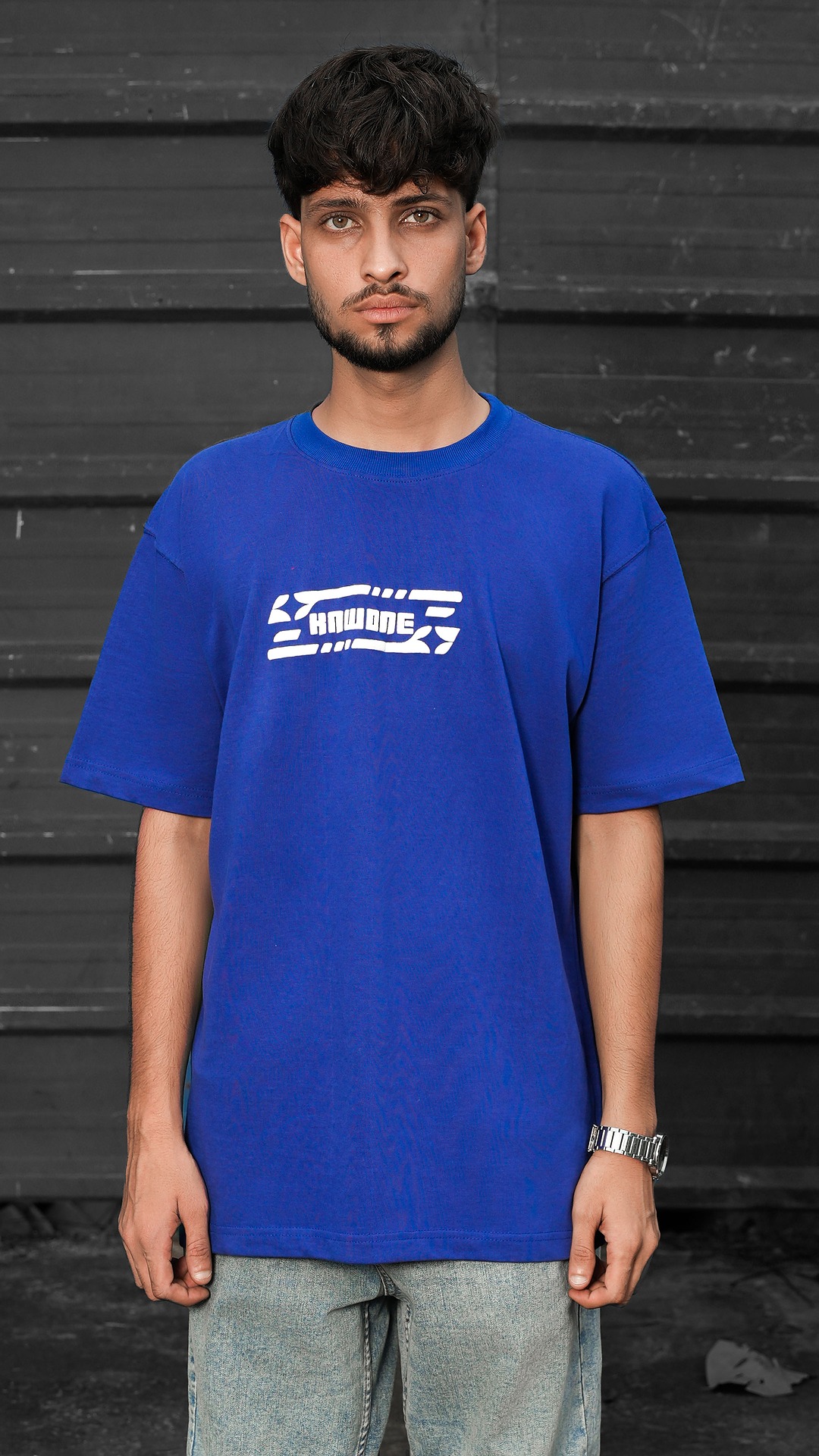 404 devil Blue Graphic T-Shirt