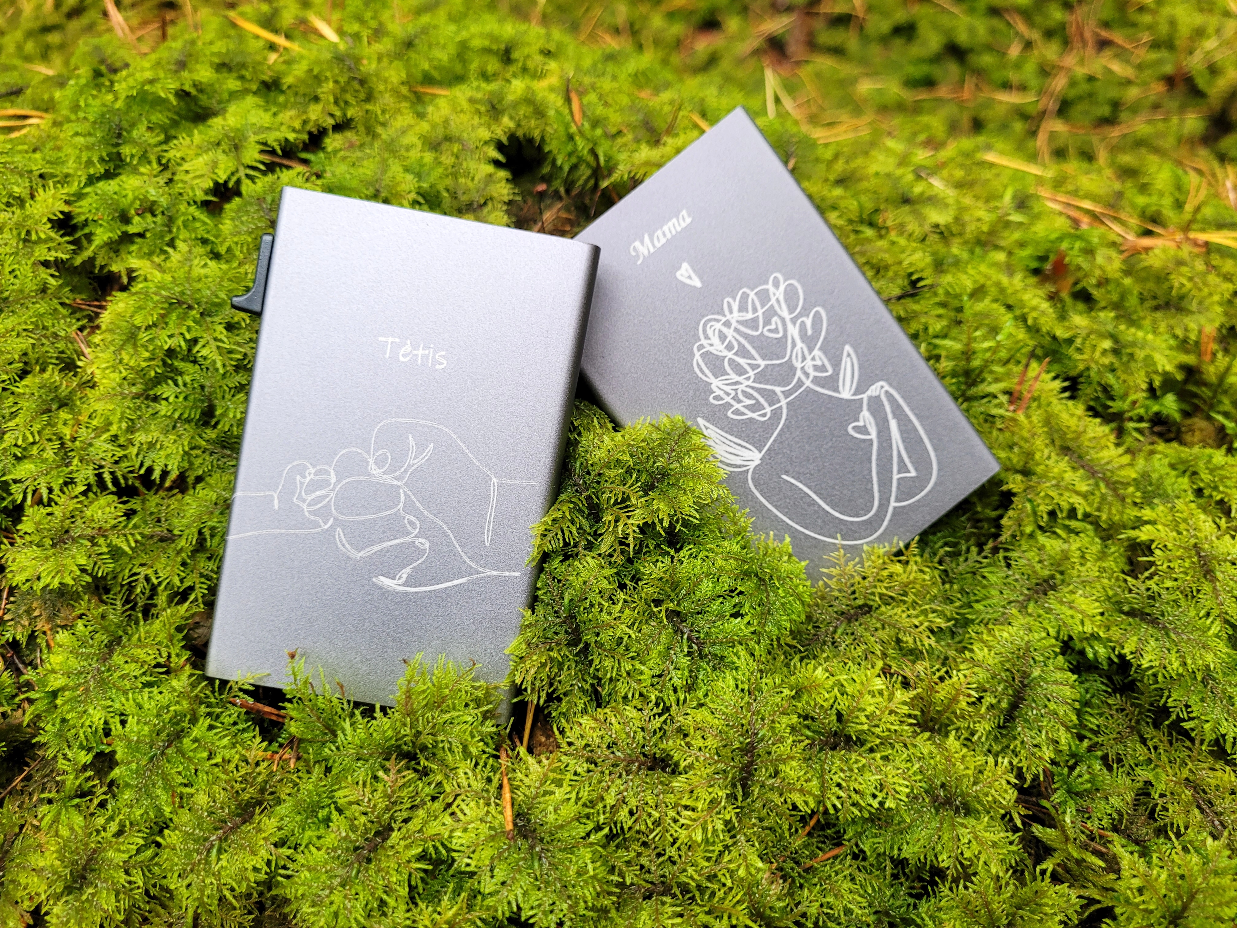 Metalinis kortelių dėklas