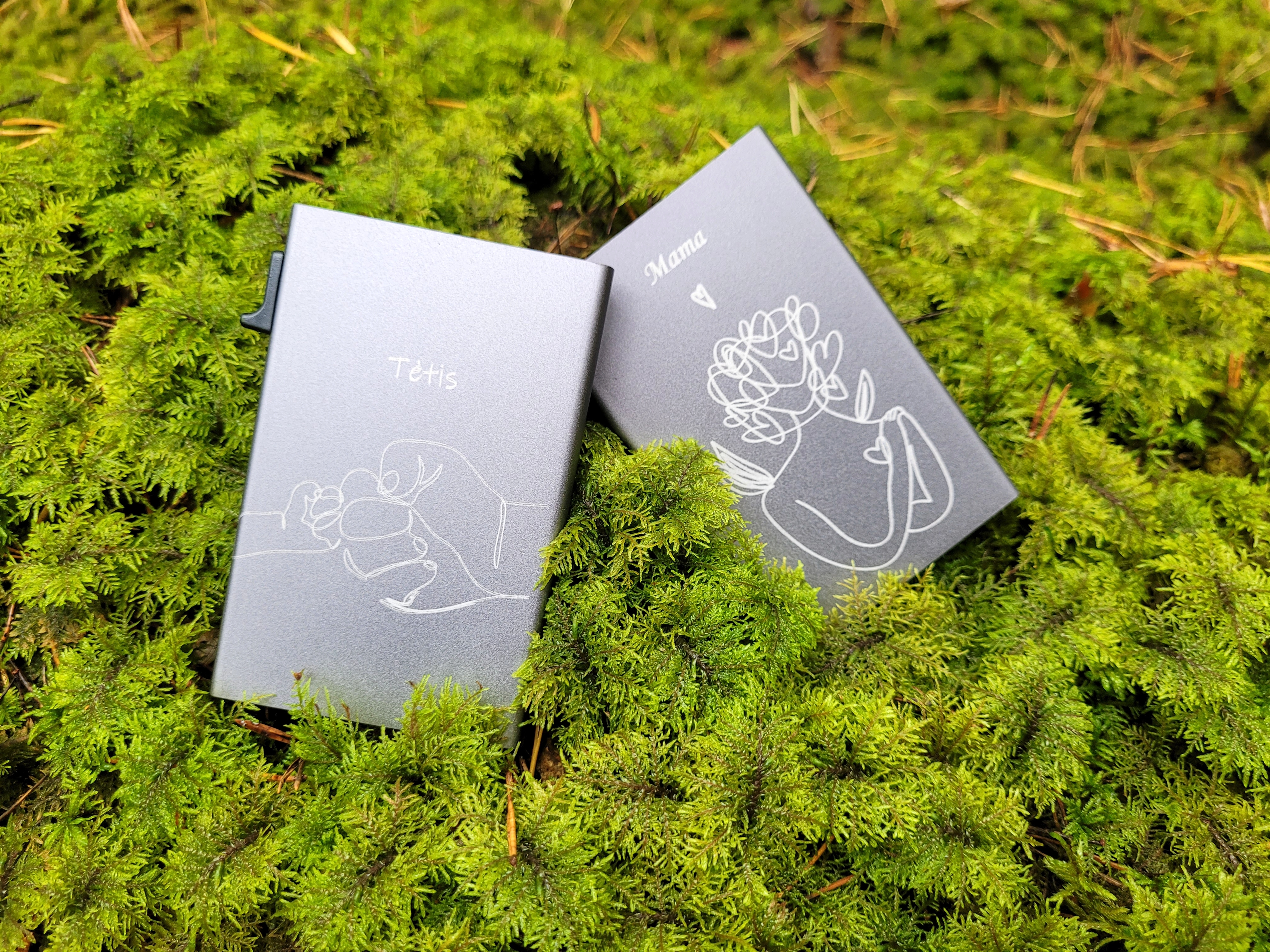 Metalinis kortelių dėklas