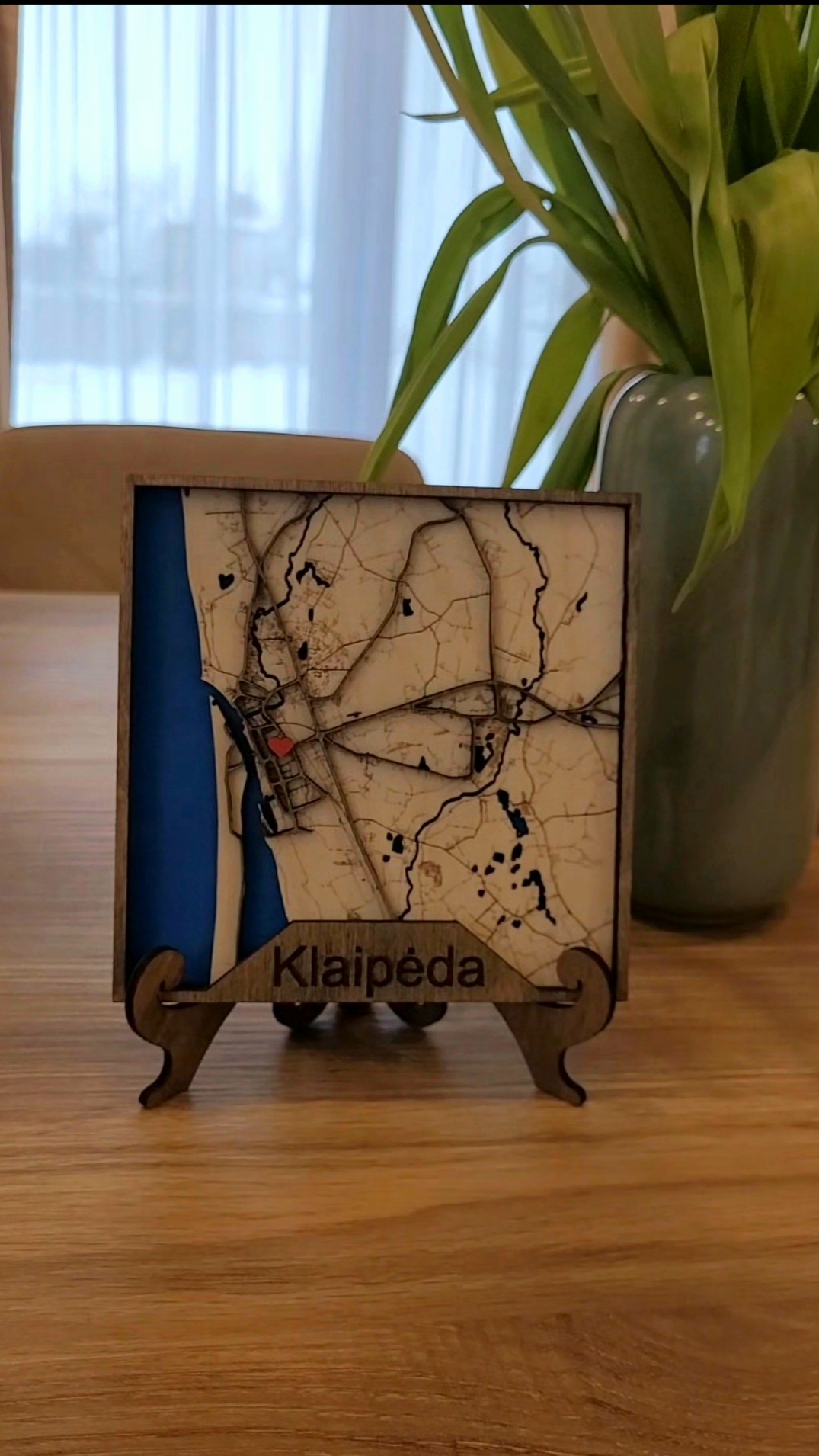 Miesto žemėlapis su pažymėtomis koordinatėmis