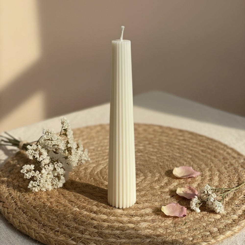 Striped Taper Candle