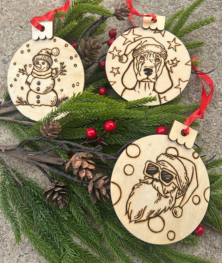 VERY MERRY: Wood-Burned Christmas Ornament Painting Party