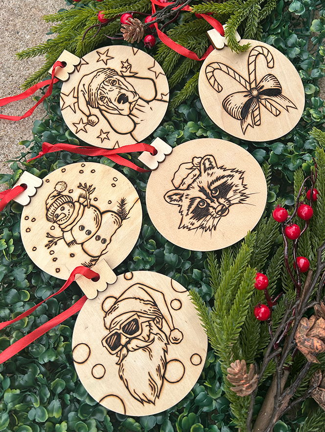 VERY MERRY: Wood-Burned Christmas Ornament Painting Party