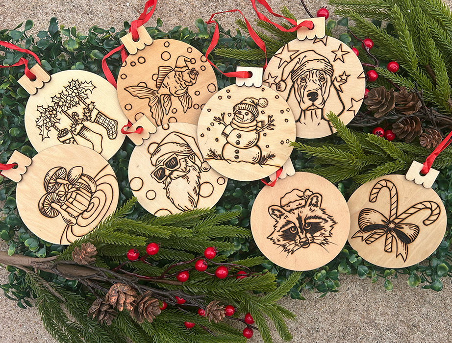 VERY MERRY: Wood-Burned Christmas Ornament Painting Party