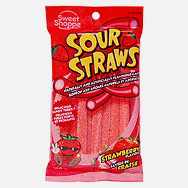 Sweet Shoppe Sour Strawberry Straws