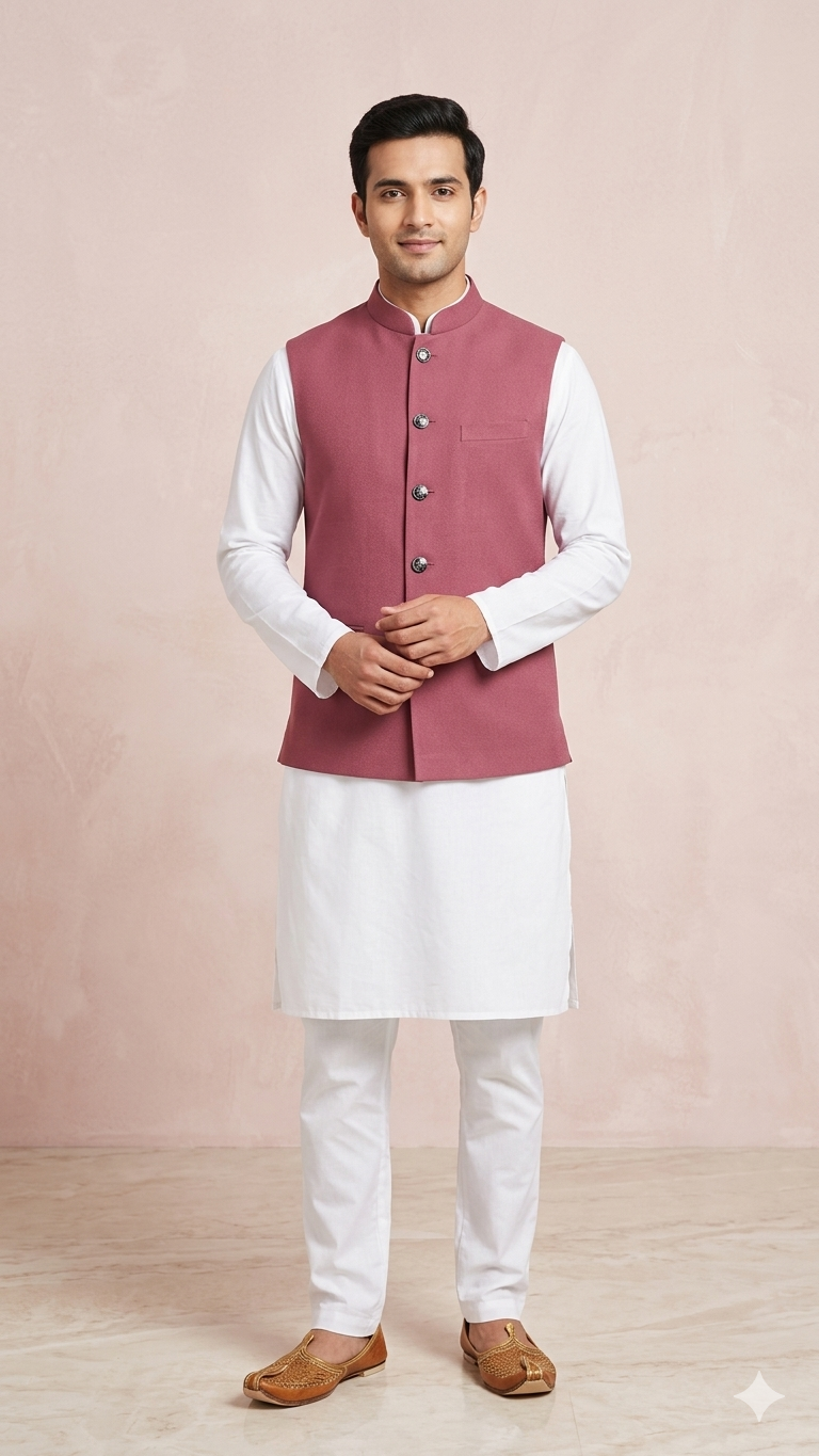 Peach Kurta Jacket Kurta - 36(S), 38(M), 40(L), 42(XL), 44(XXL)