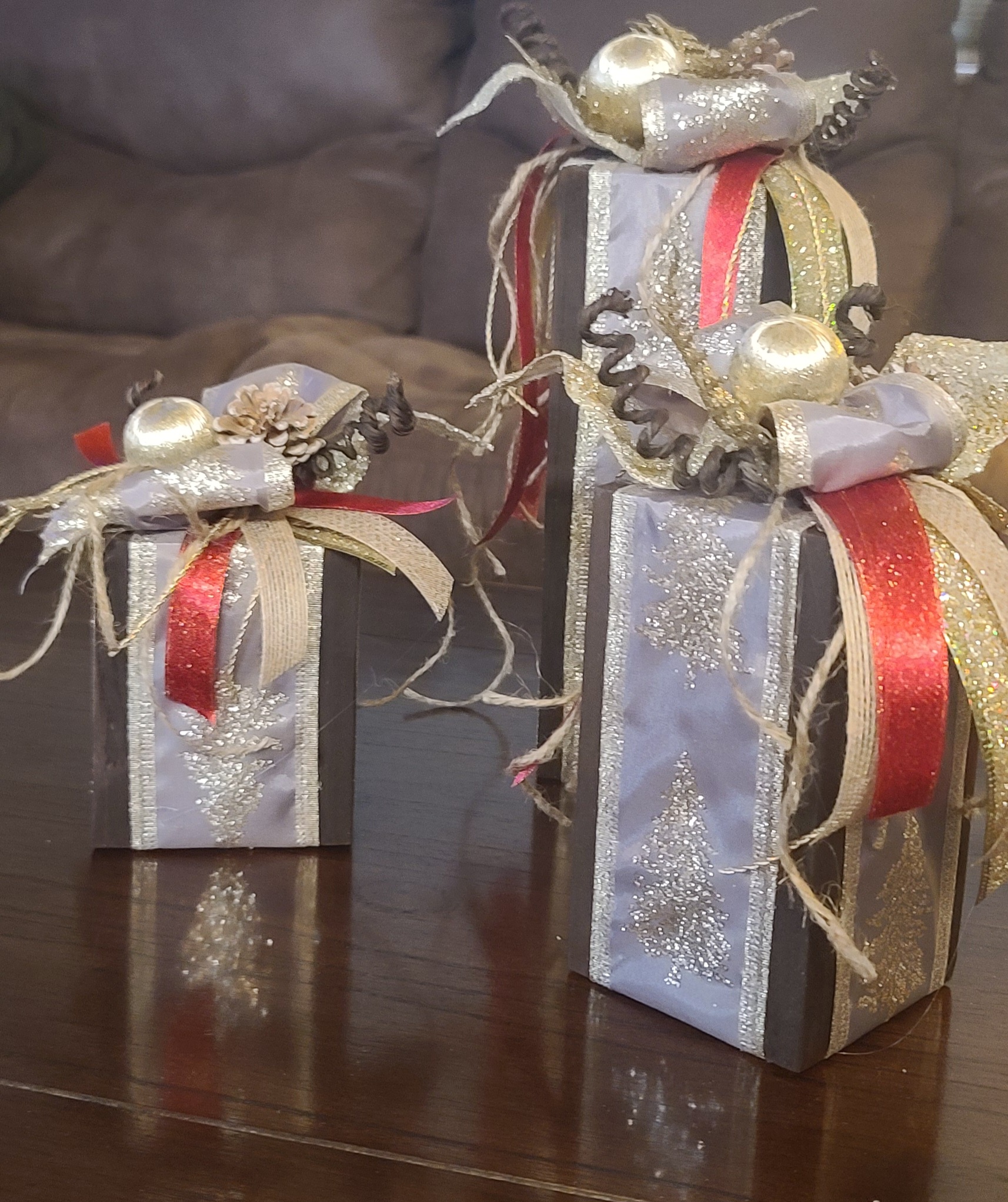 Decorative Holiday Wooden Gift Boxes
