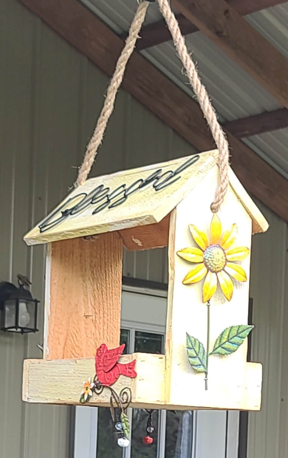 Decorative Wooden Bird Feeder