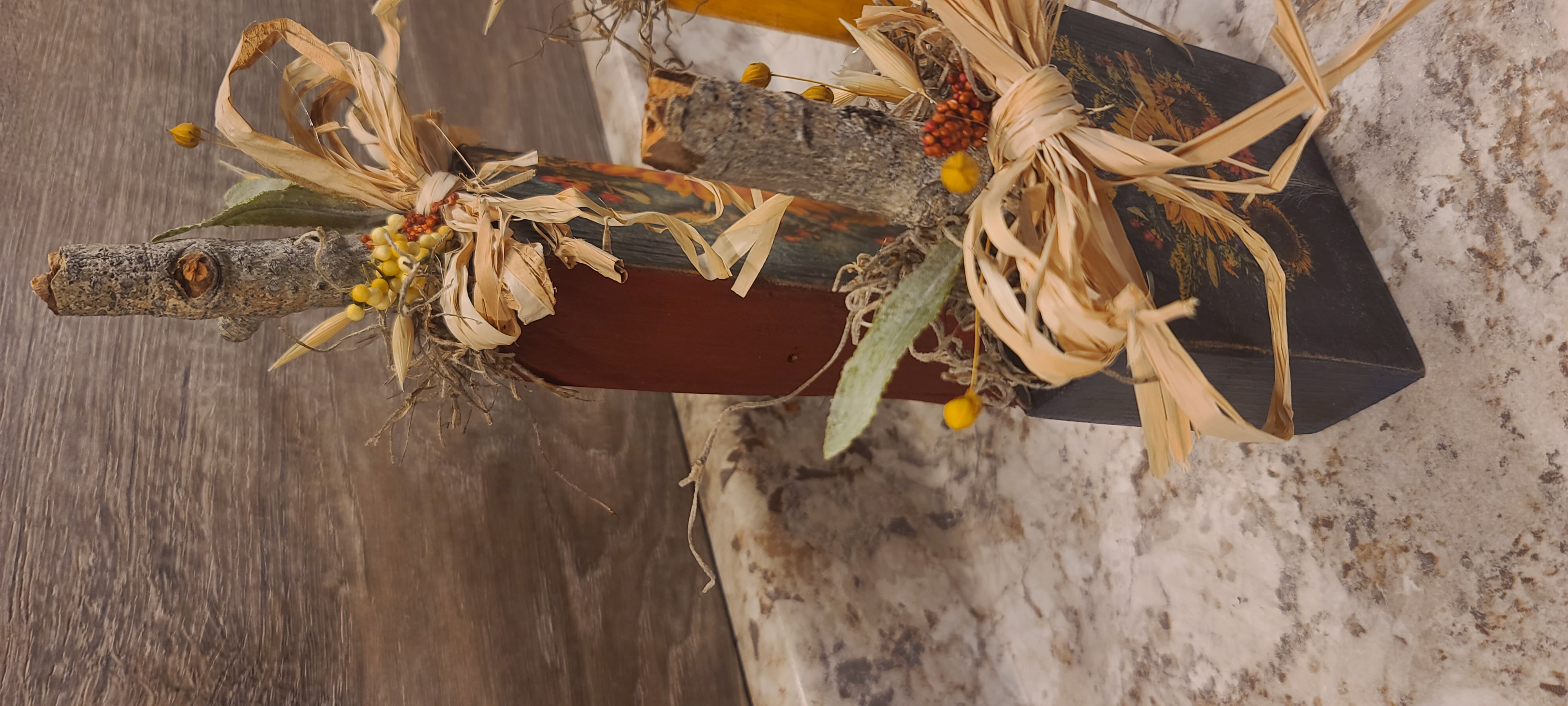 Handcrafted Rustic Wooden Decor Set