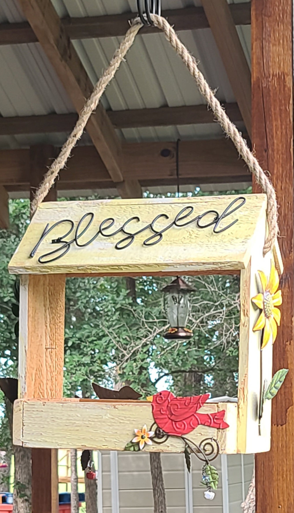 Decorative Wooden Bird Feeder