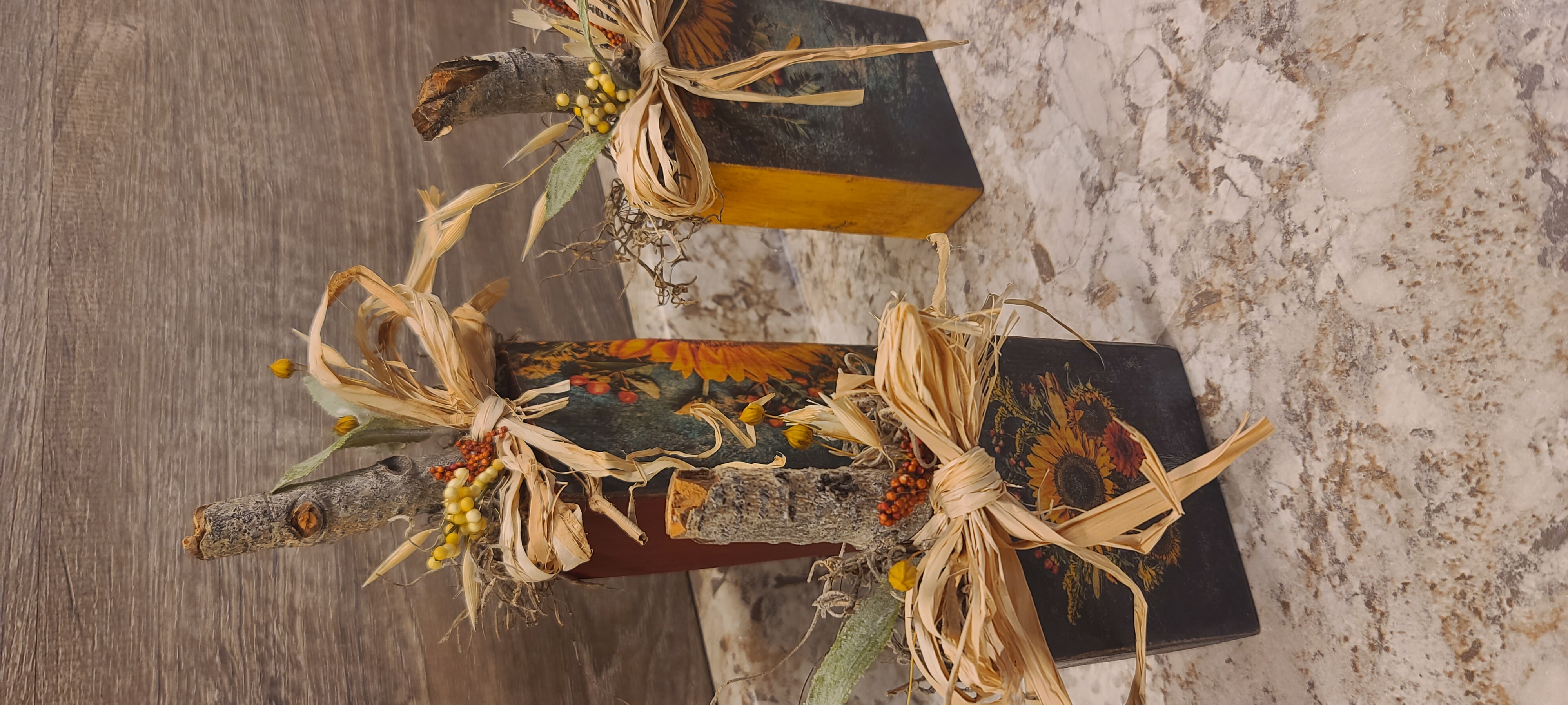 Handcrafted Rustic Wooden Decor Set