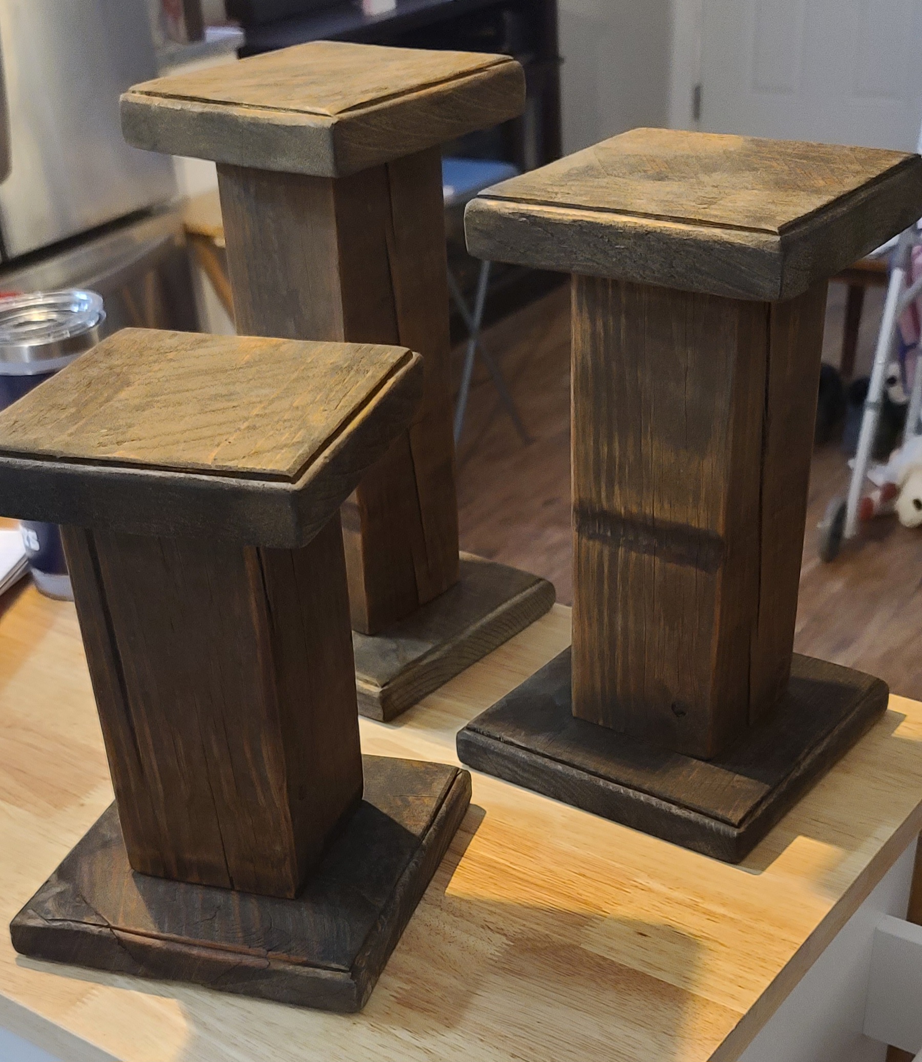 Rustic Wooden Display Stands