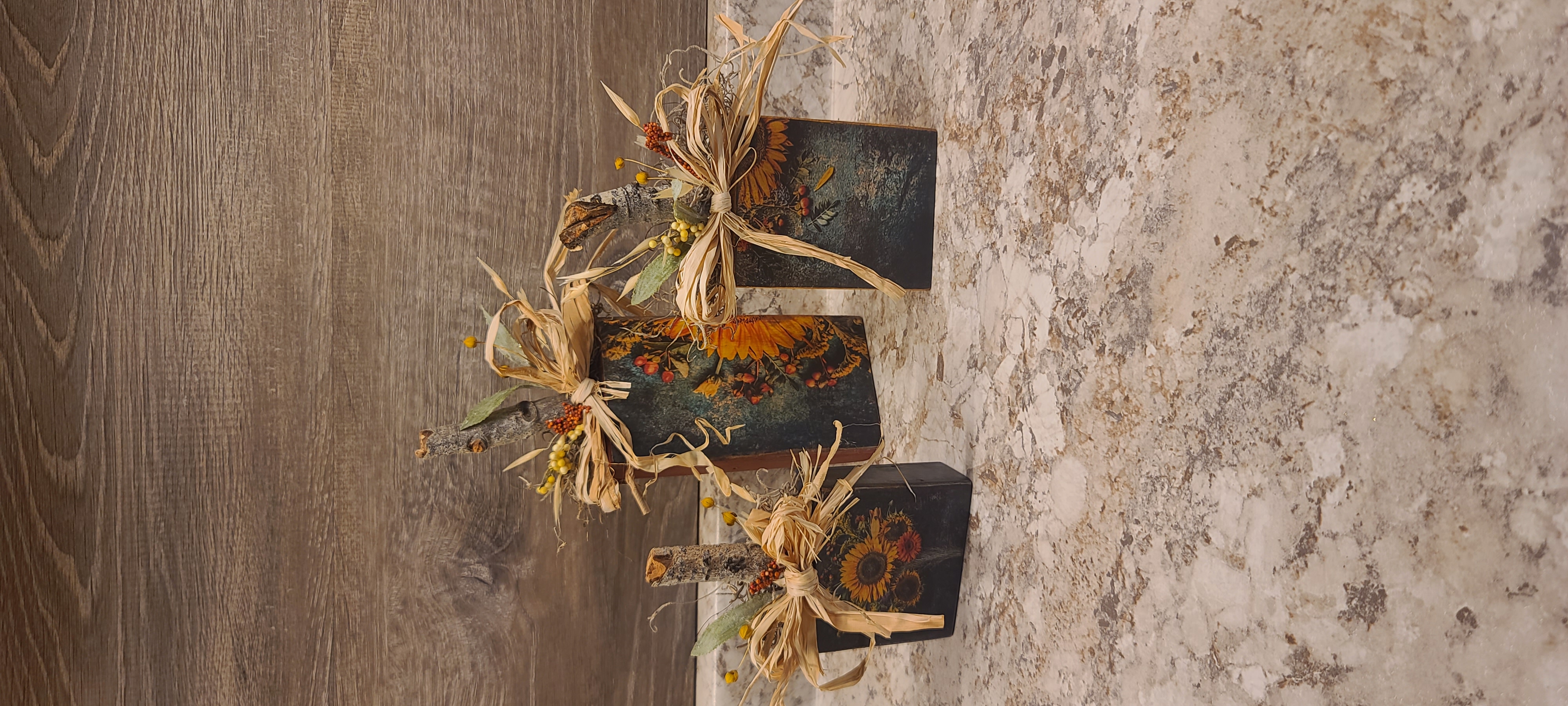 Handcrafted Rustic Wooden Decor Set