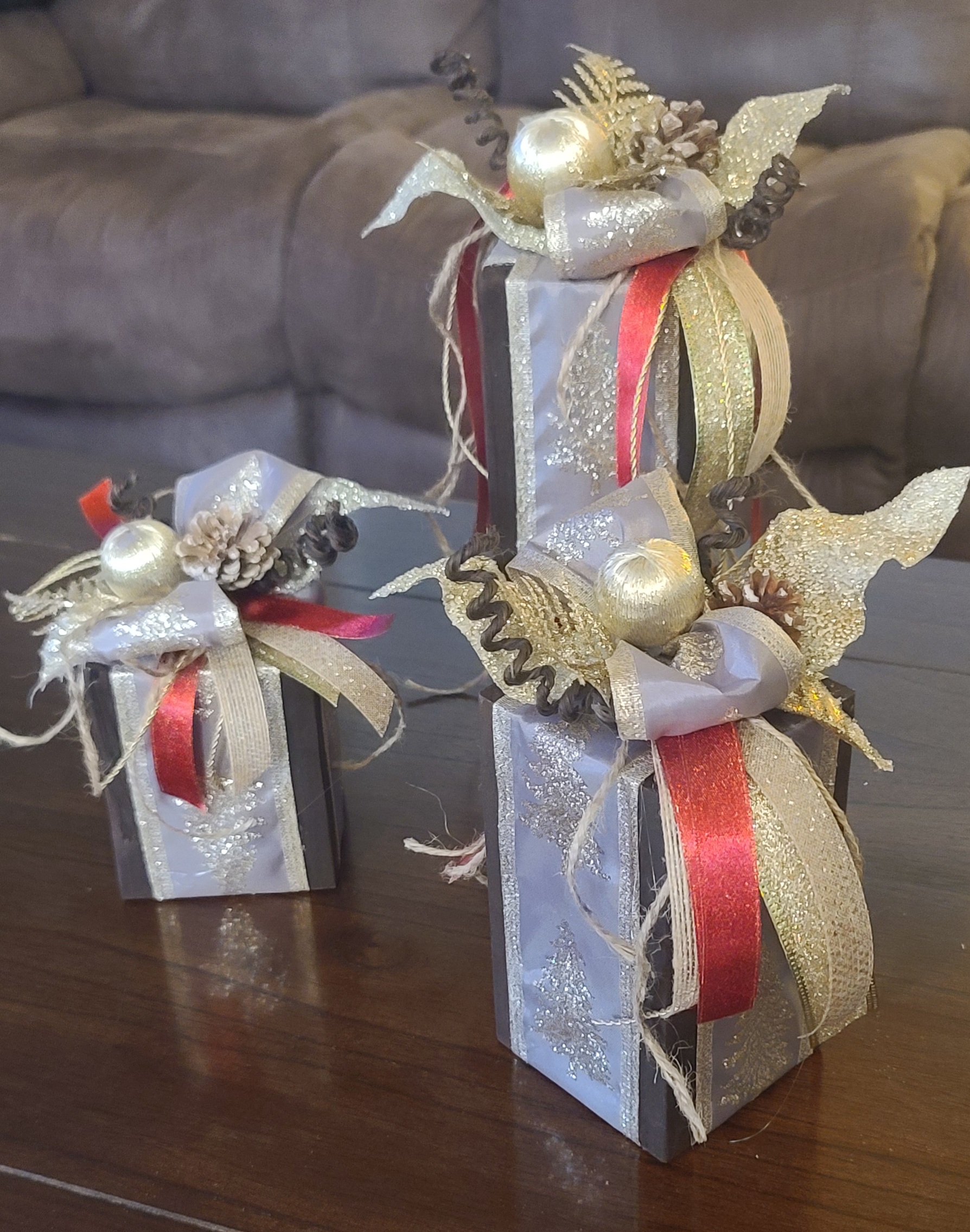 Decorative Holiday Wooden Gift Boxes