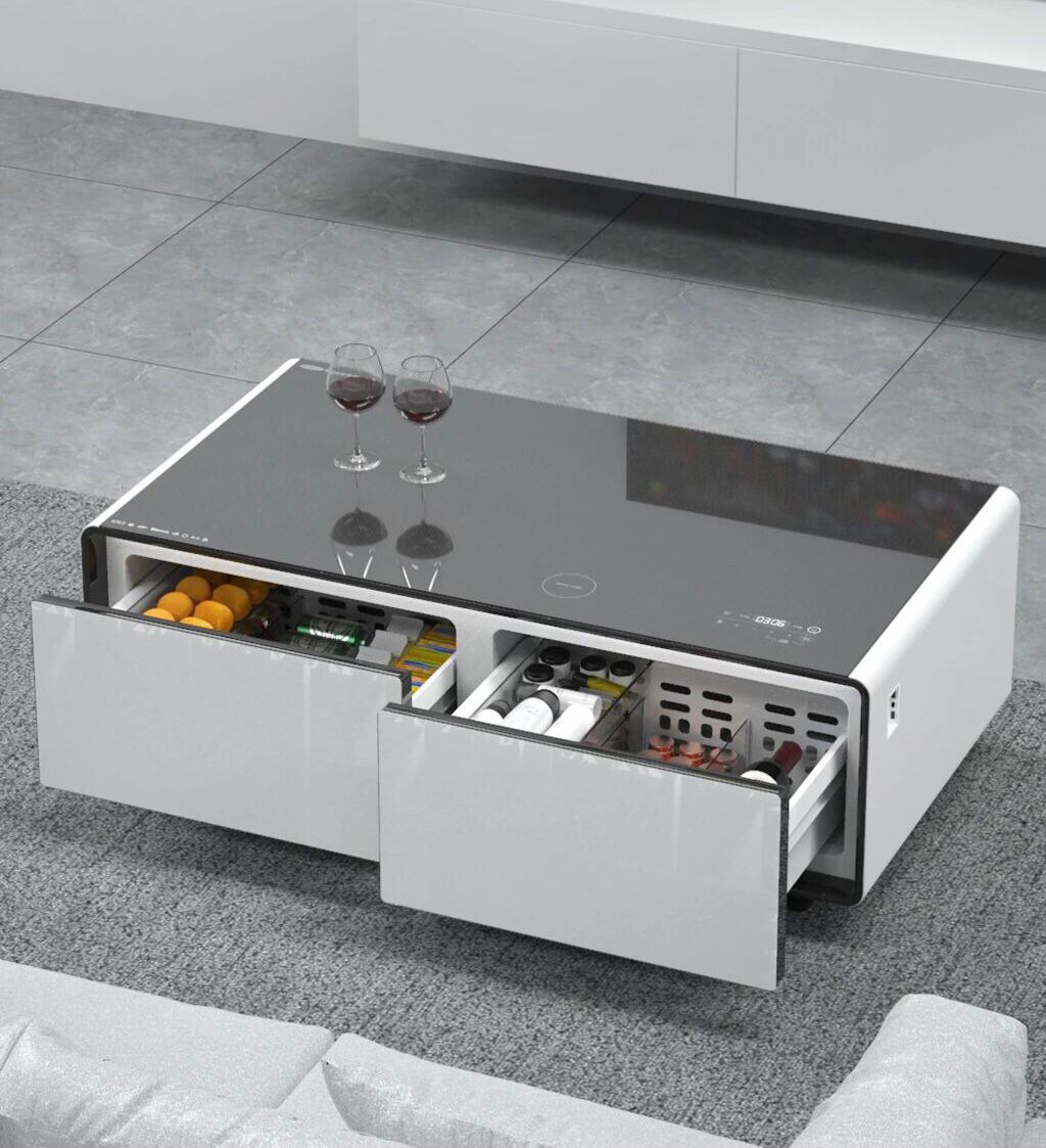 Smart Coffee Table with Built-in Refrigerator