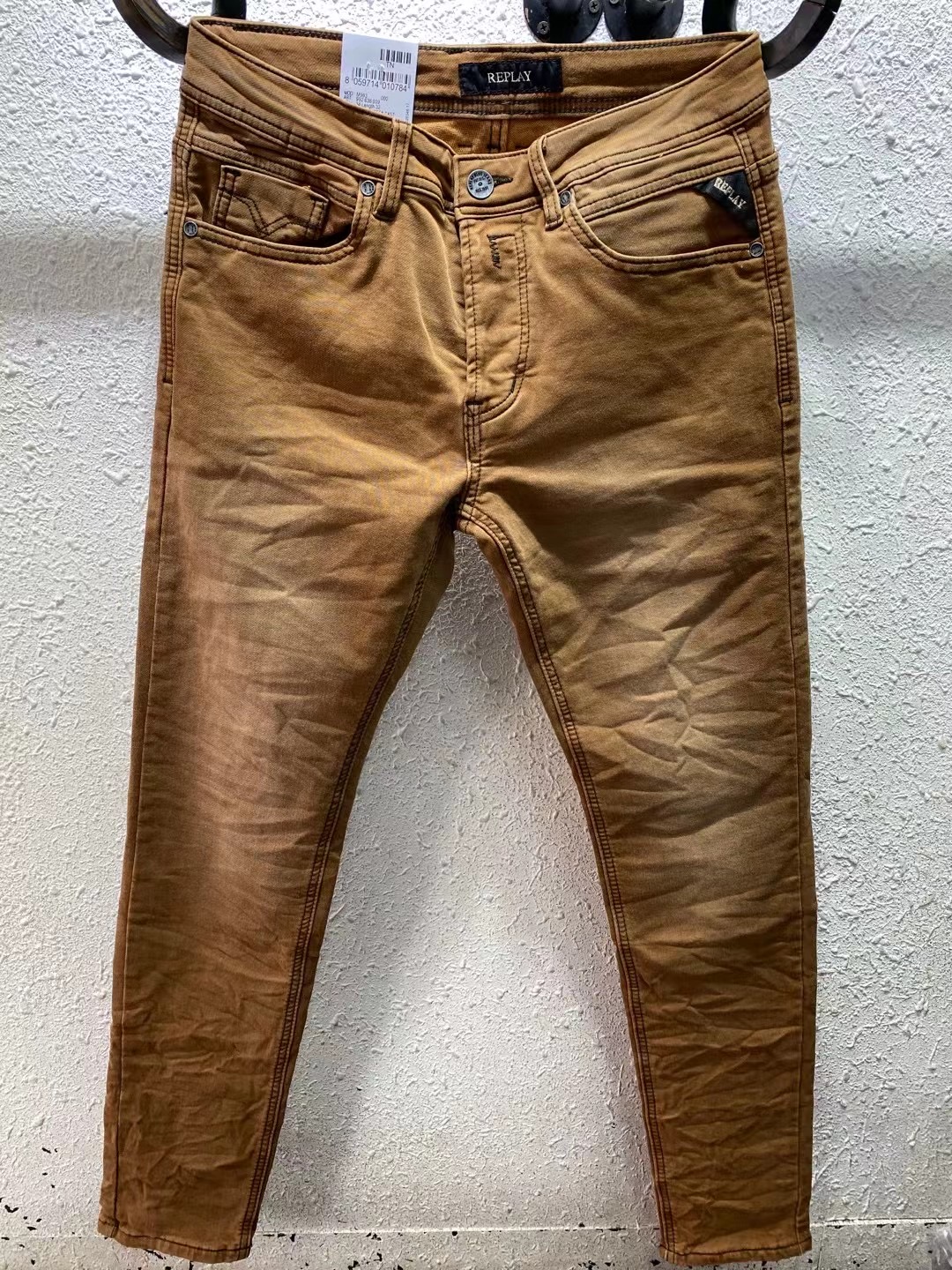 REPLAY Brown Slim Fit Jeans