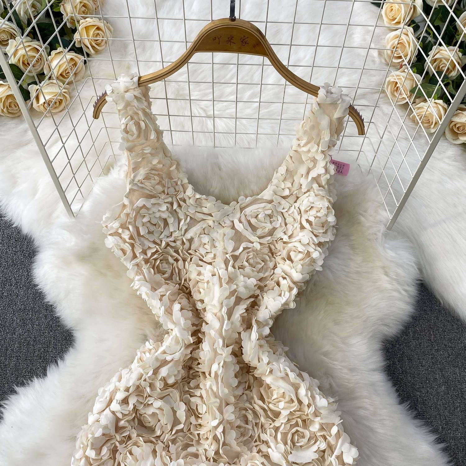 Elegant Rosette Maxi Dress