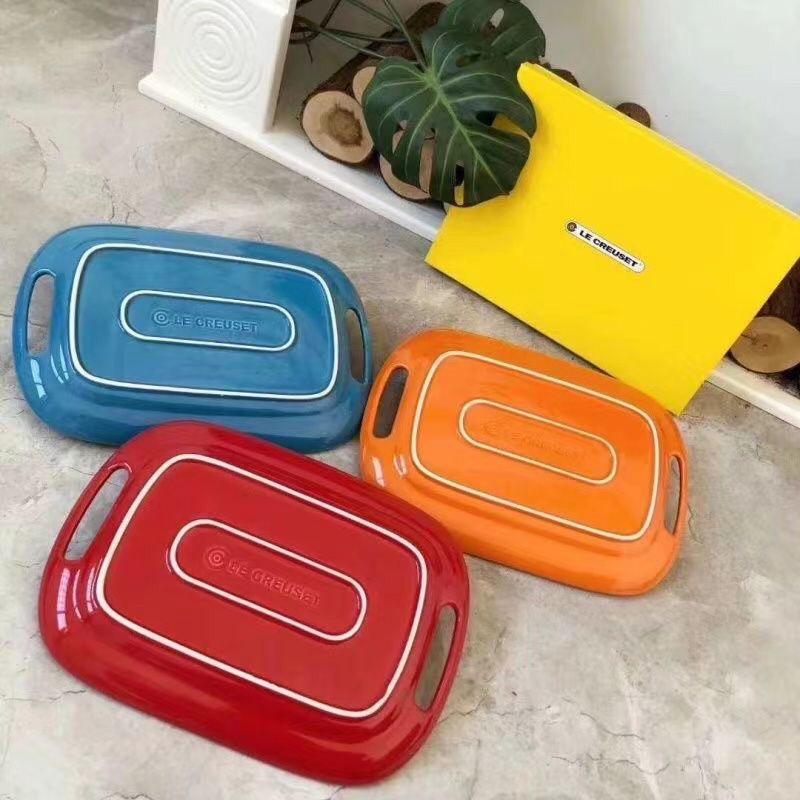 Le Creuset Stoneware Rectangular Serving Tray Set