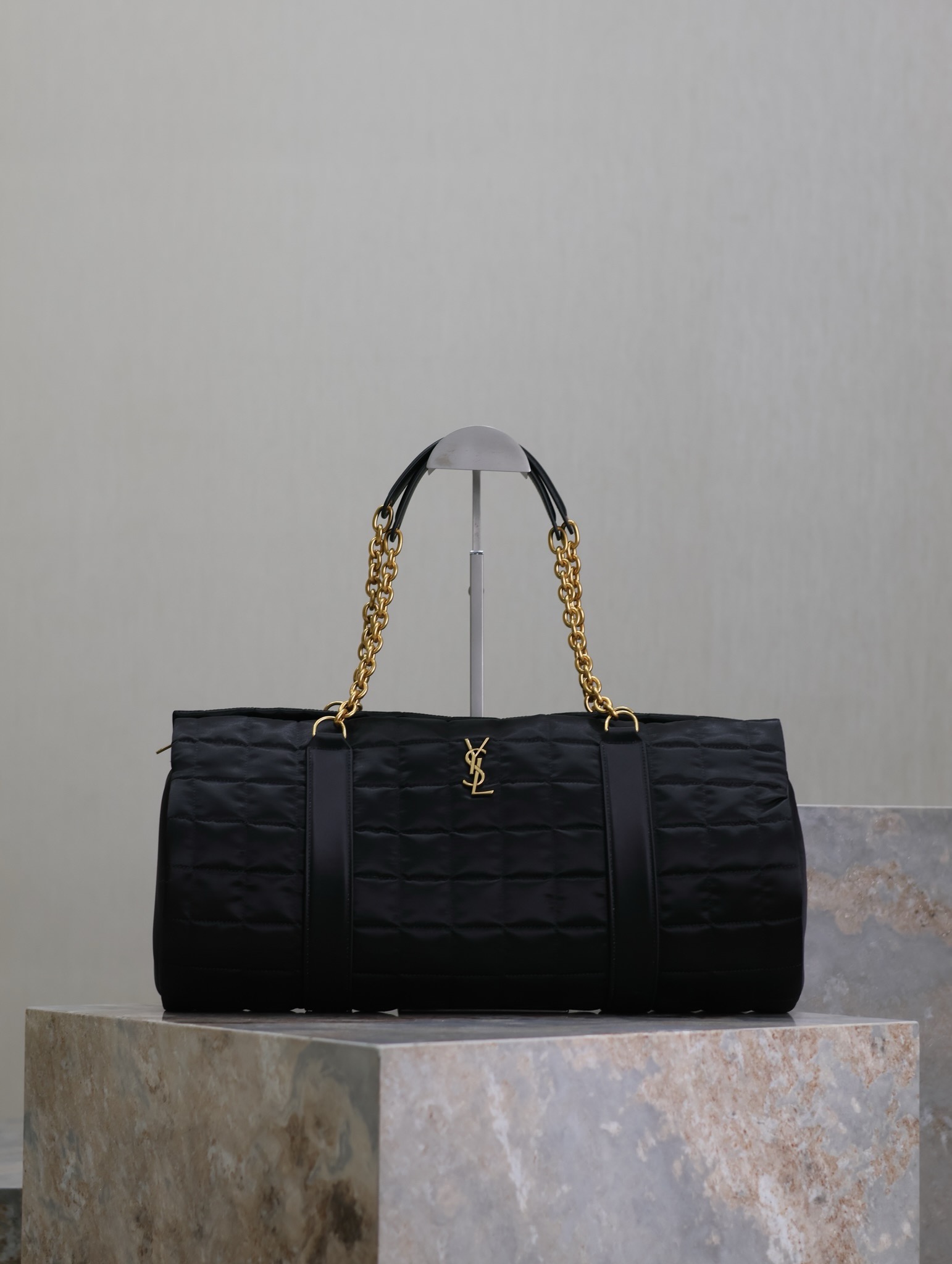 Saint Laurent Black Quilted Leather Bag